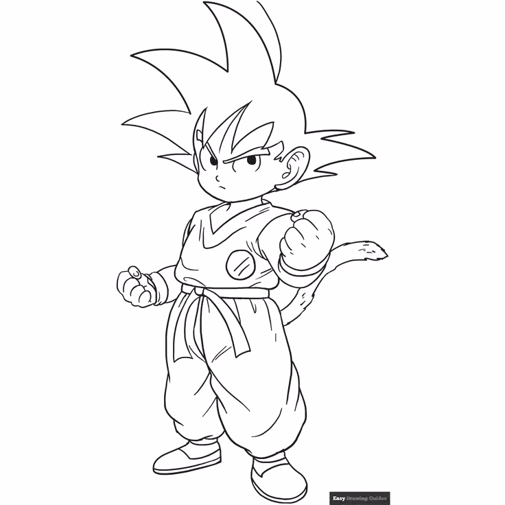 Goku para colorir — desenho para imprimir