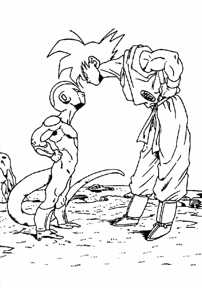 Goku para colorir — desenho para imprimir