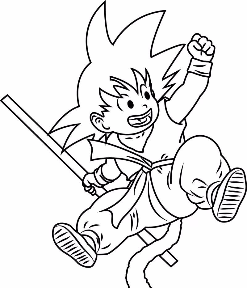 Goku para colorir — desenho para imprimir