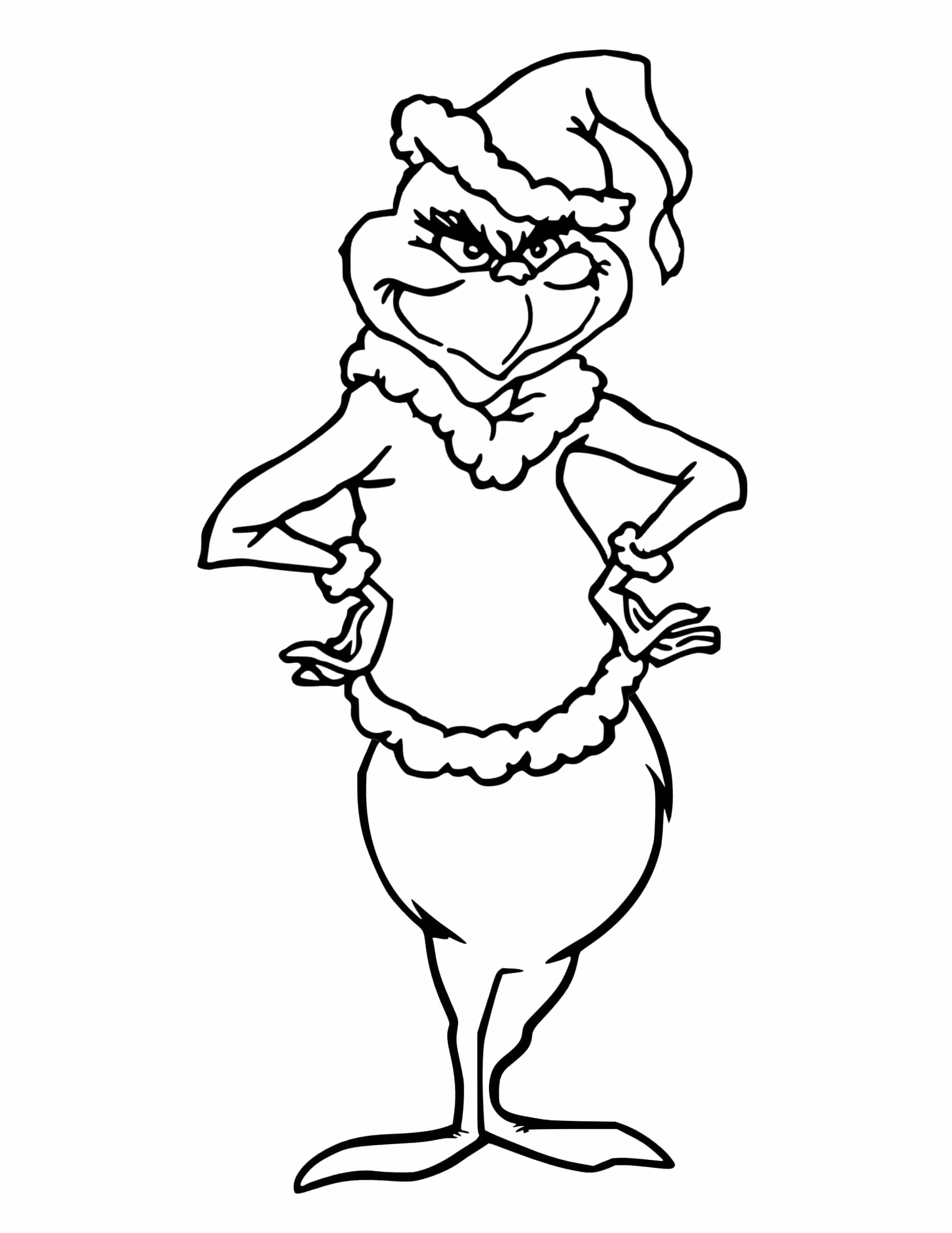 Grinch para colorir — desenho para imprimir