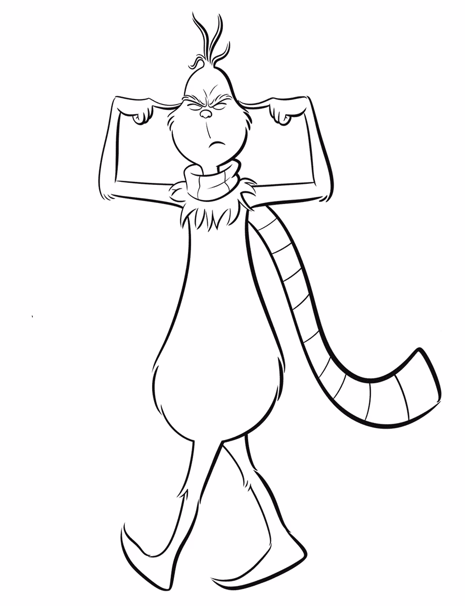 Grinch para colorir — desenho para imprimir