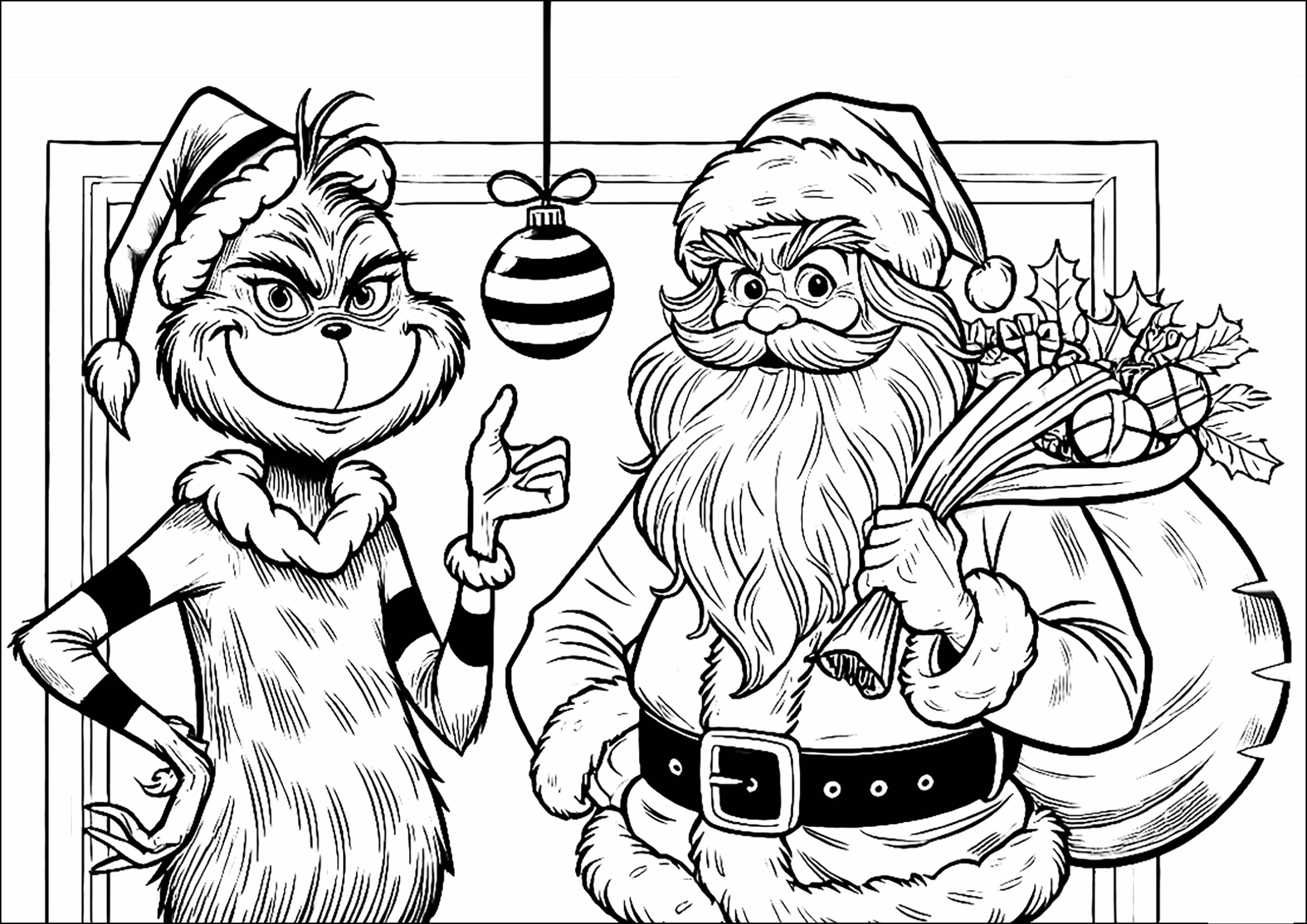 Grinch para colorir — desenho para imprimir