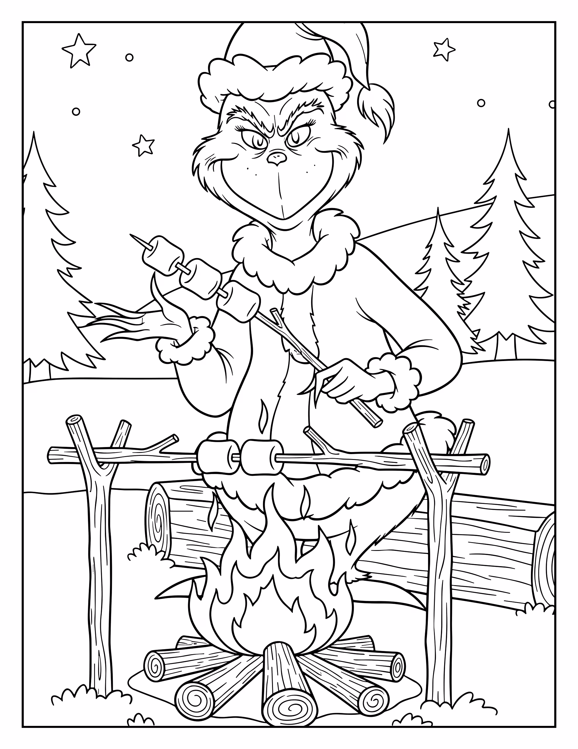Grinch para colorir — desenho para imprimir