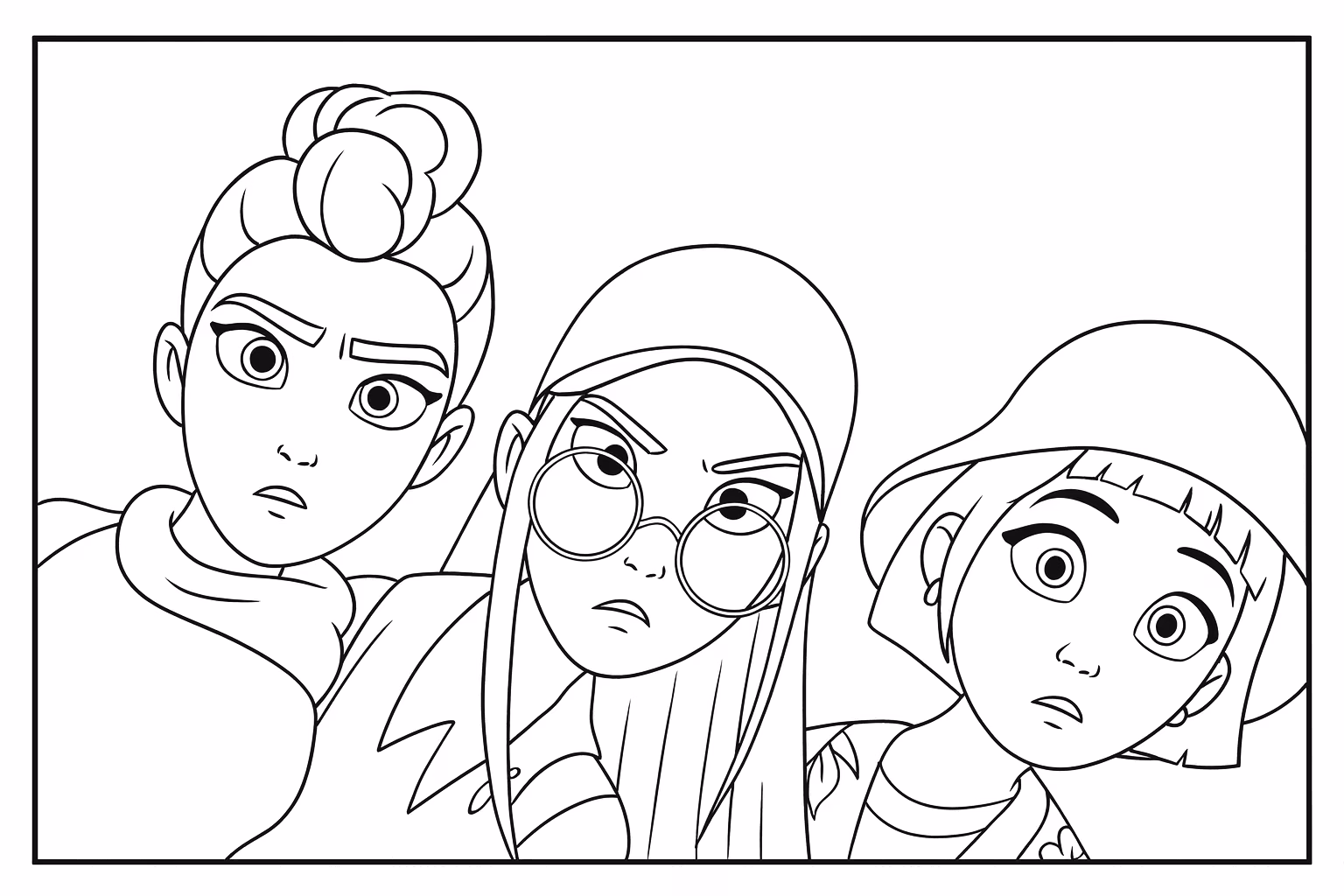 Guerreiras do k pop para colorir — desenho para imprimir