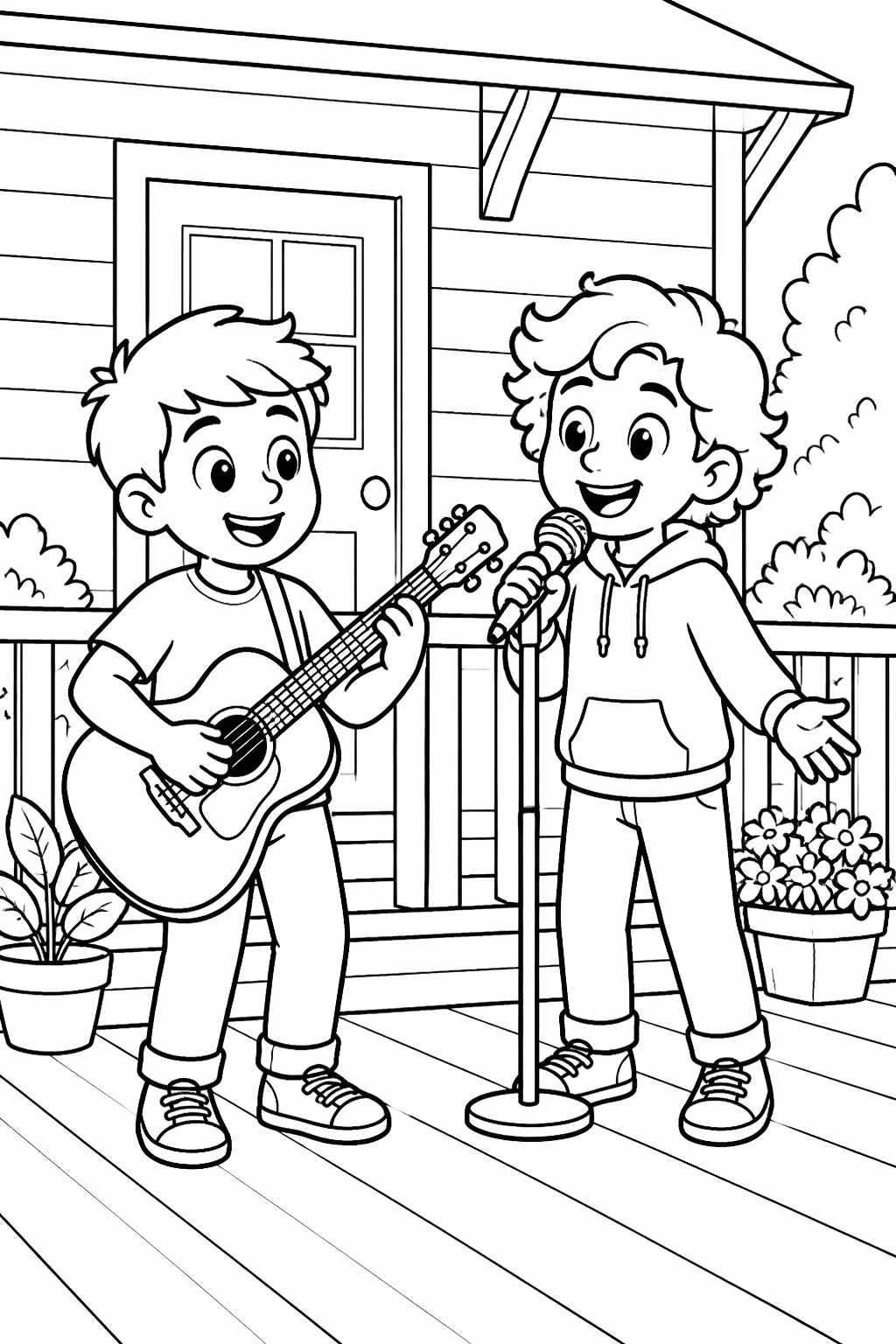 Guitarra para colorir — desenho para imprimir