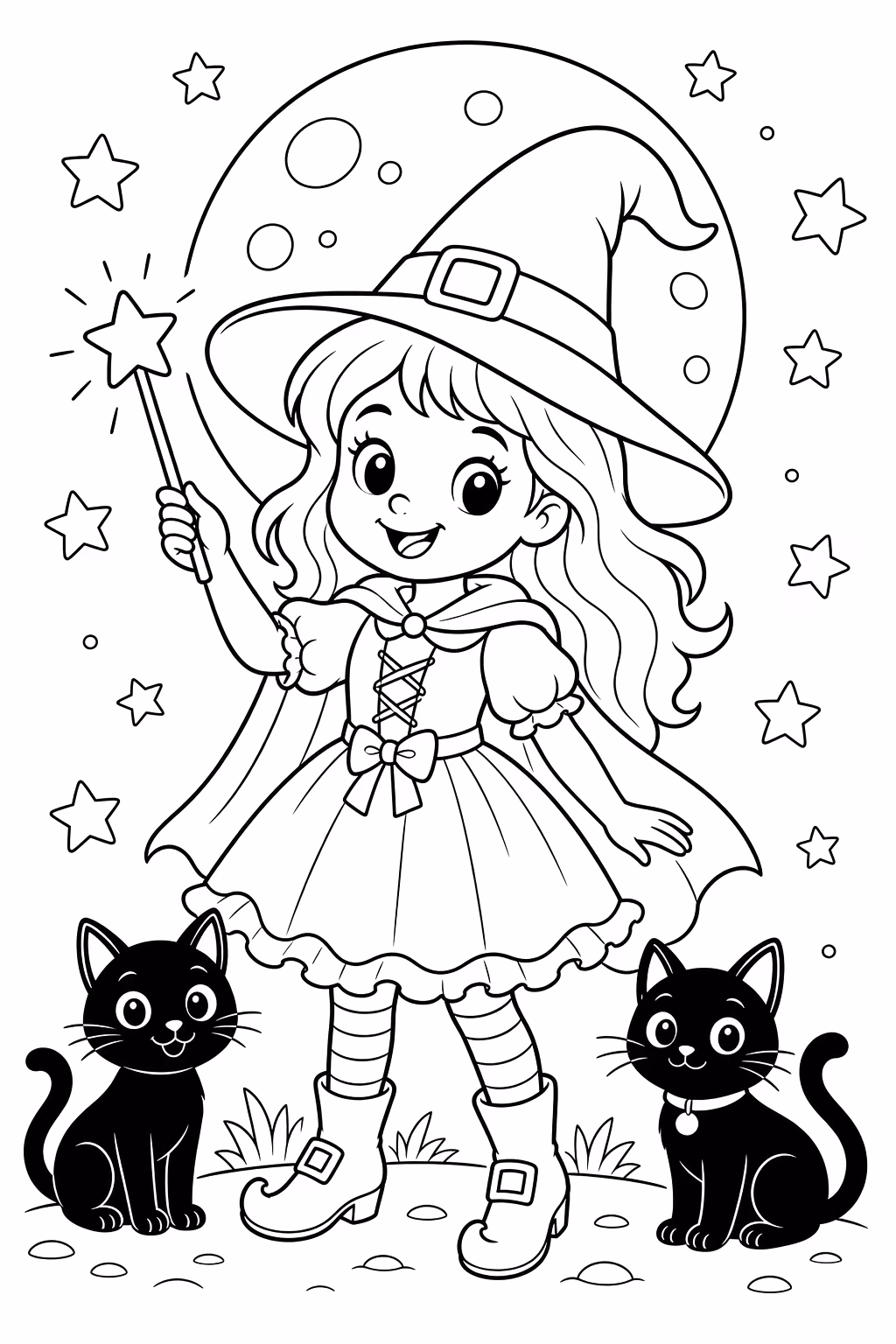 Halloween para colorir — desenho para imprimir