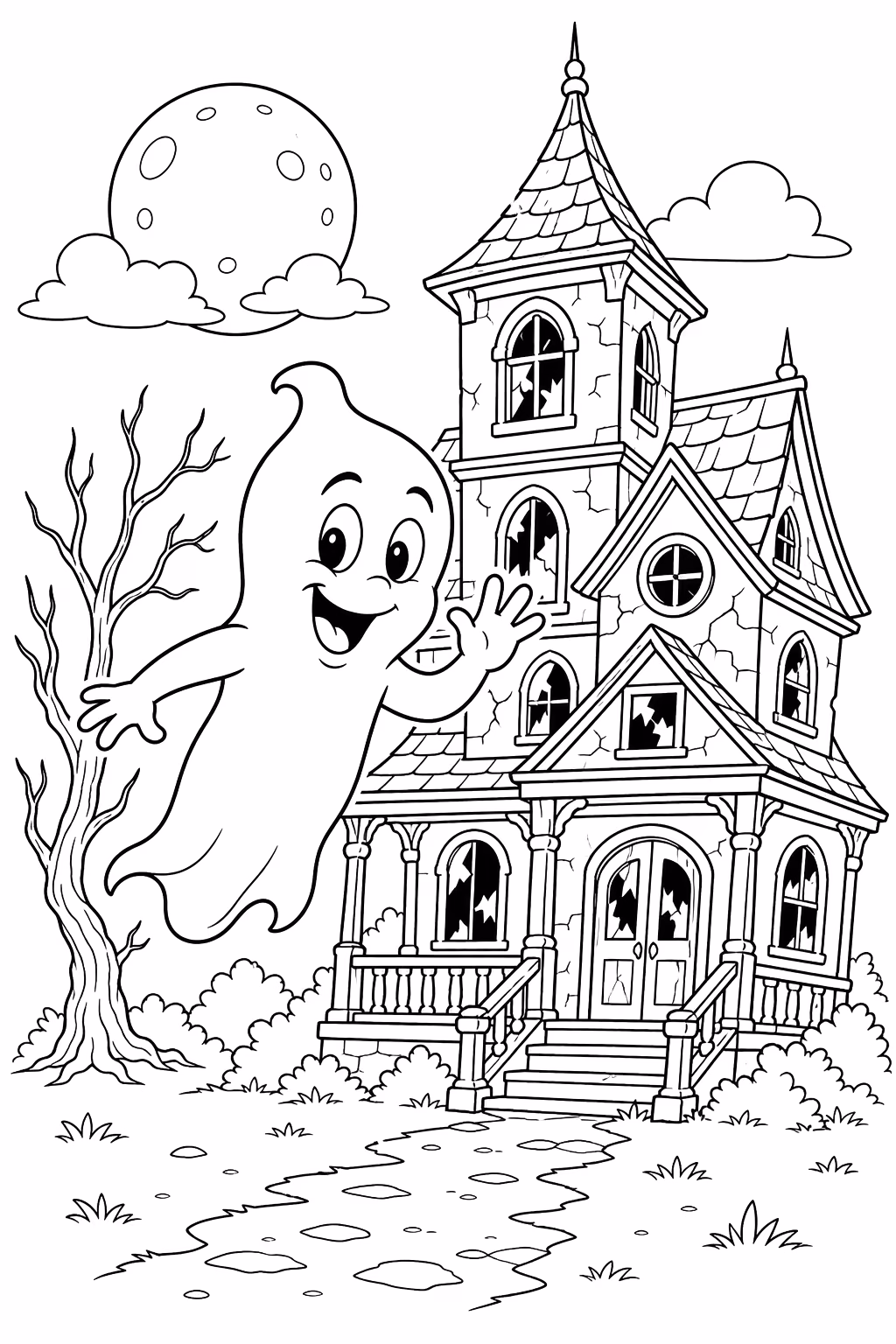 Halloween para colorir — desenho para imprimir