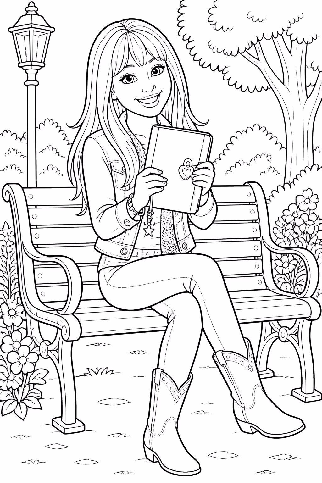 Hannah montana para colorir — desenho para imprimir