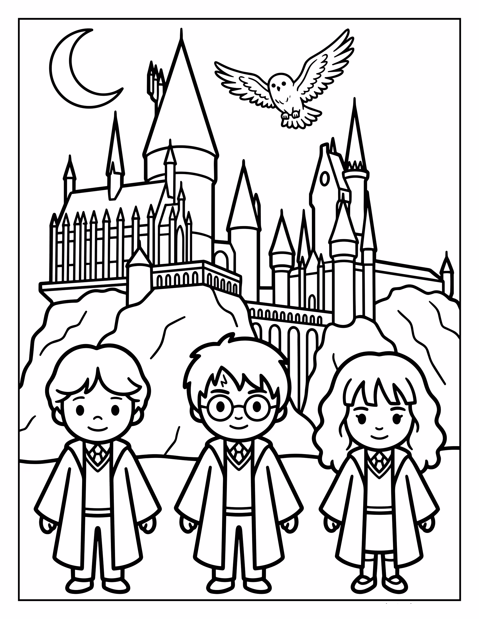 Harry potter para colorir — desenho para imprimir