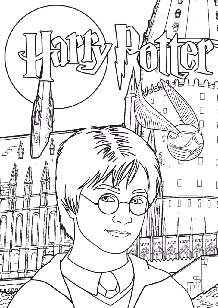 Harry potter para colorir — desenho para imprimir