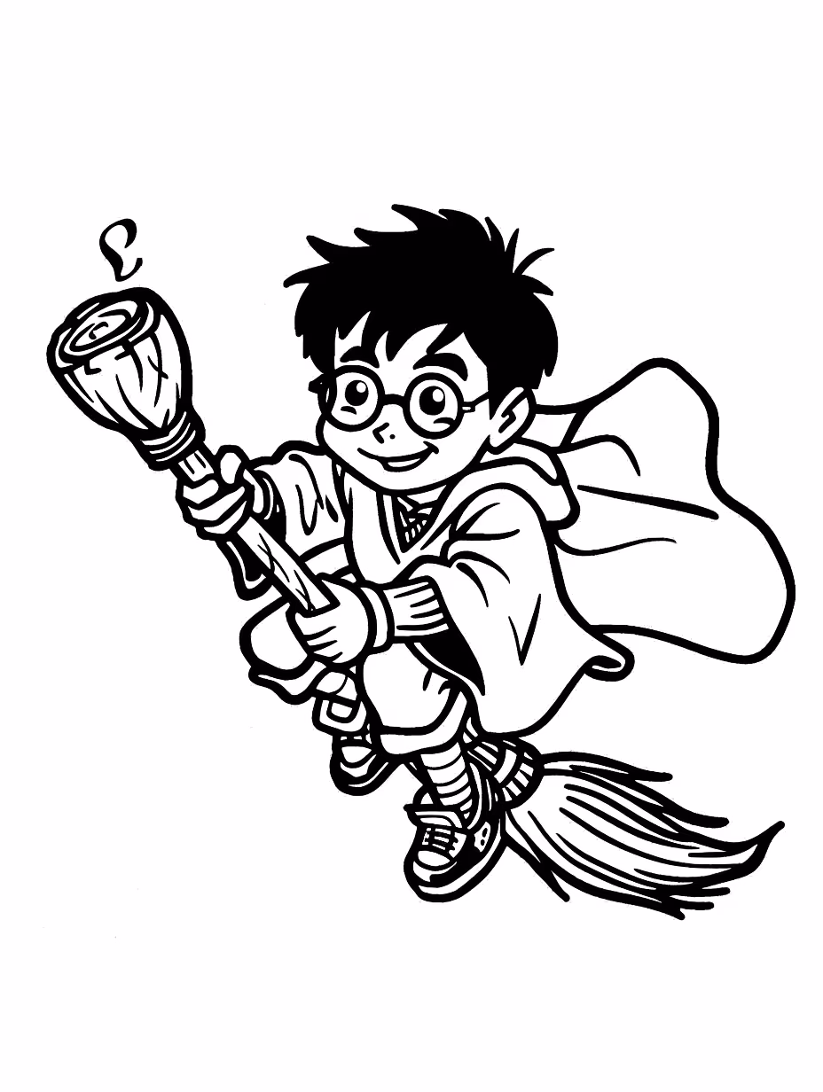Harry potter para colorir — desenho para imprimir