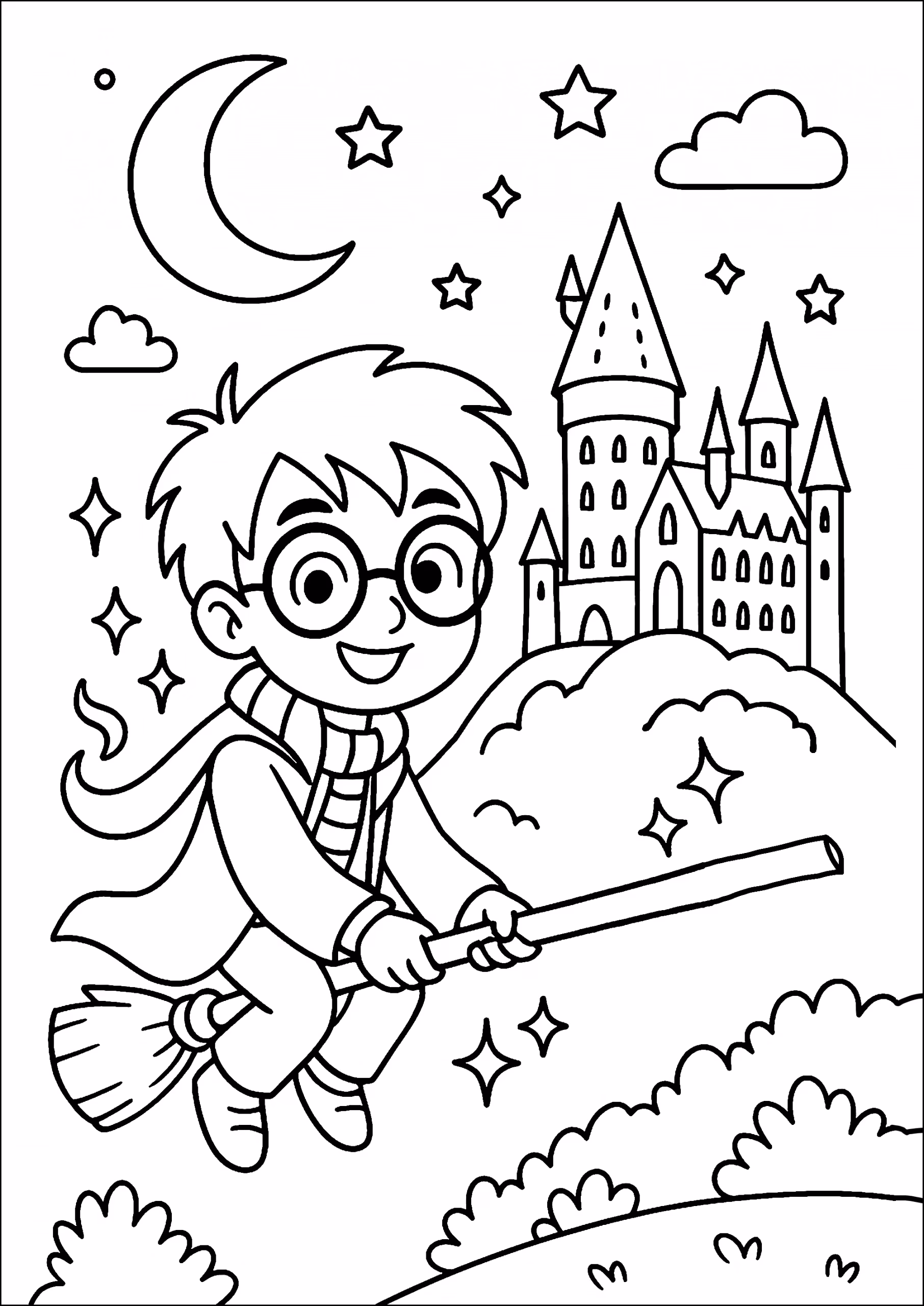 Harry potter para colorir — desenho para imprimir