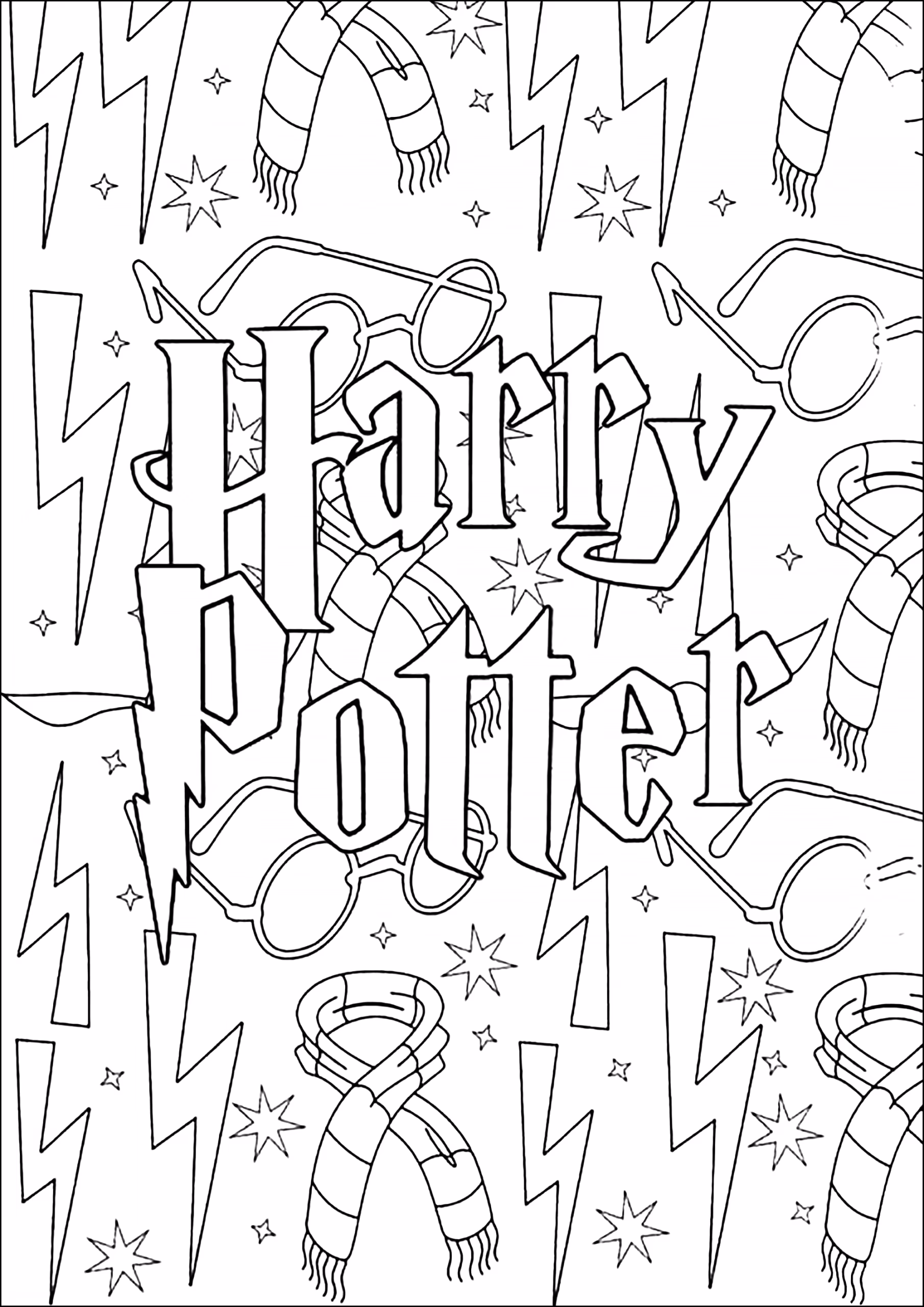 Harry potter para colorir — desenho para imprimir