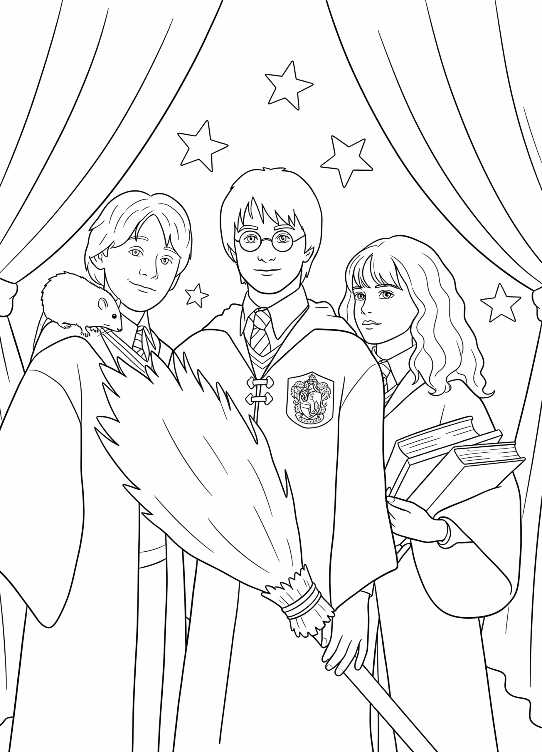 Harry potter para colorir — desenho para imprimir