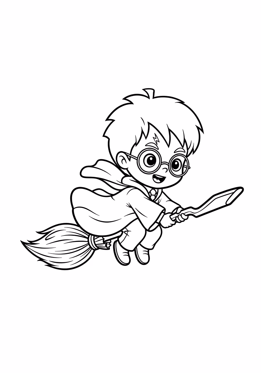 Harry potter para colorir — desenho para imprimir