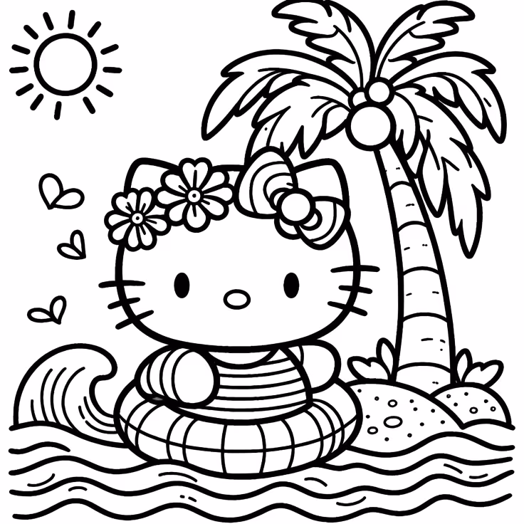 Hello kitty para colorir — desenho para imprimir
