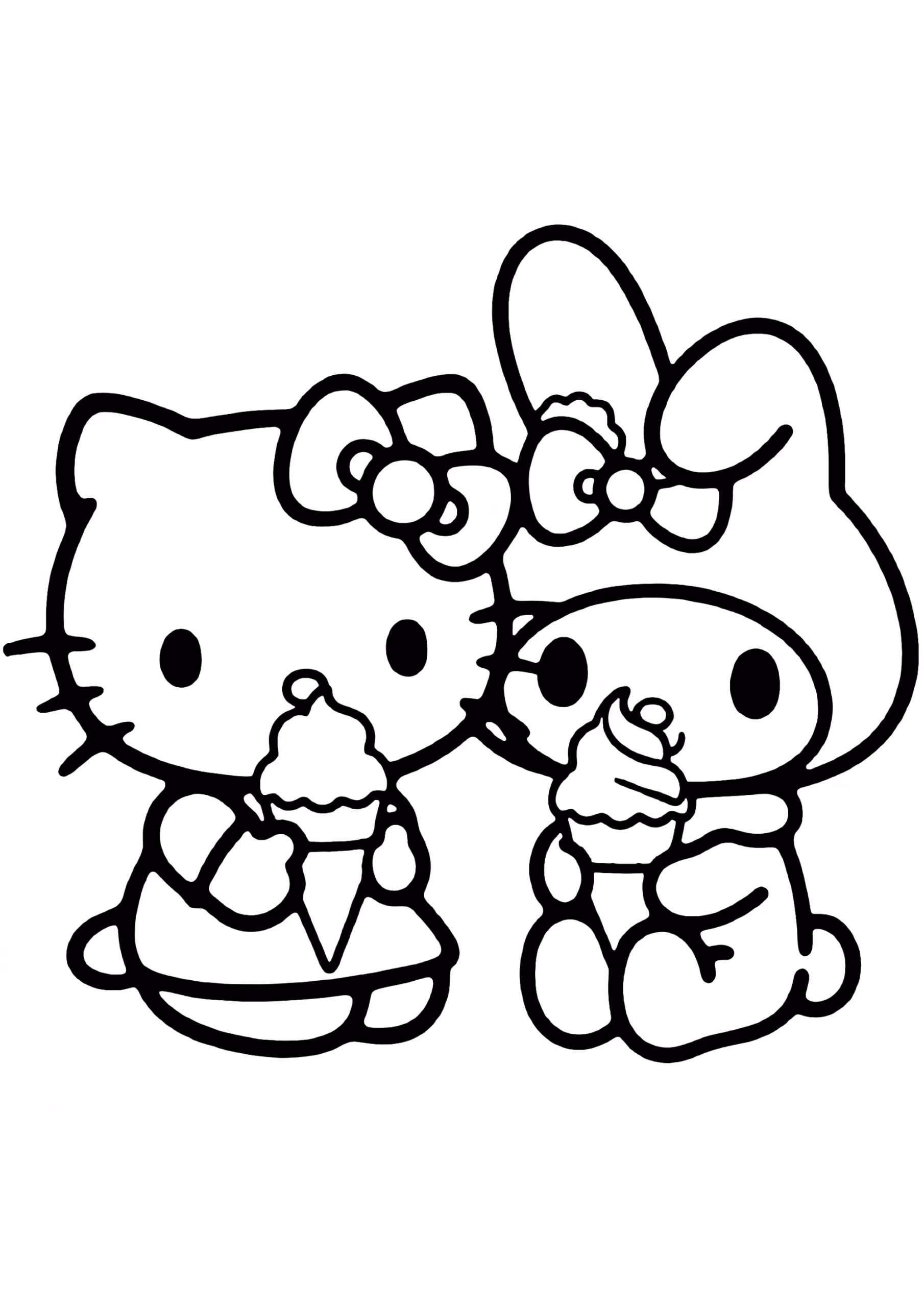 Hello kitty para colorir — desenho para imprimir