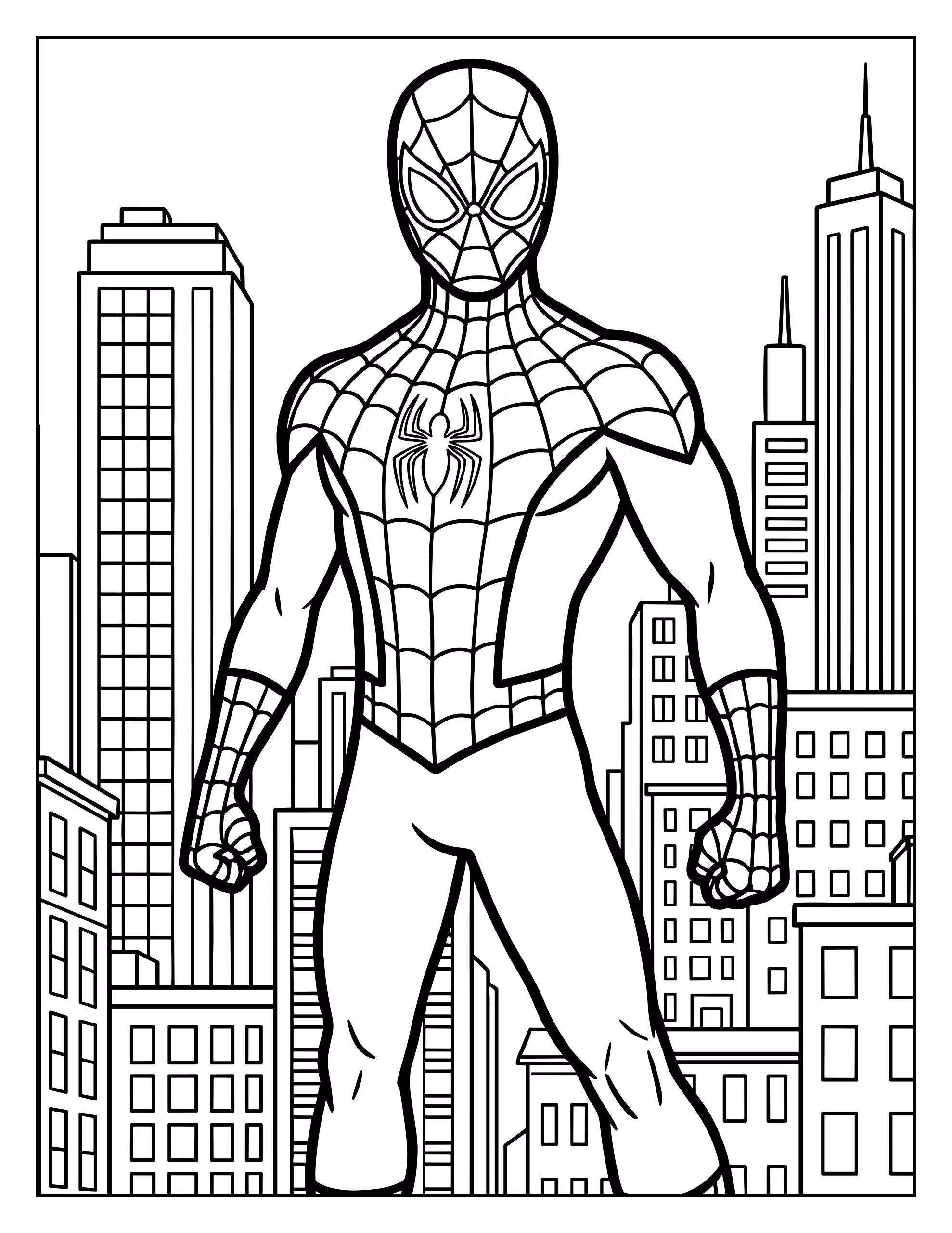 Homem aranha para colorir — desenho para imprimir