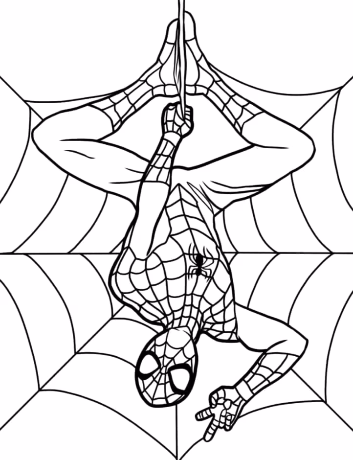 Homem aranha para colorir — desenho para imprimir