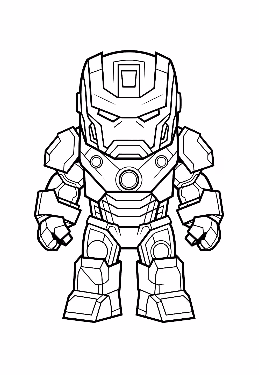 Homem de ferro para colorir — desenho para imprimir