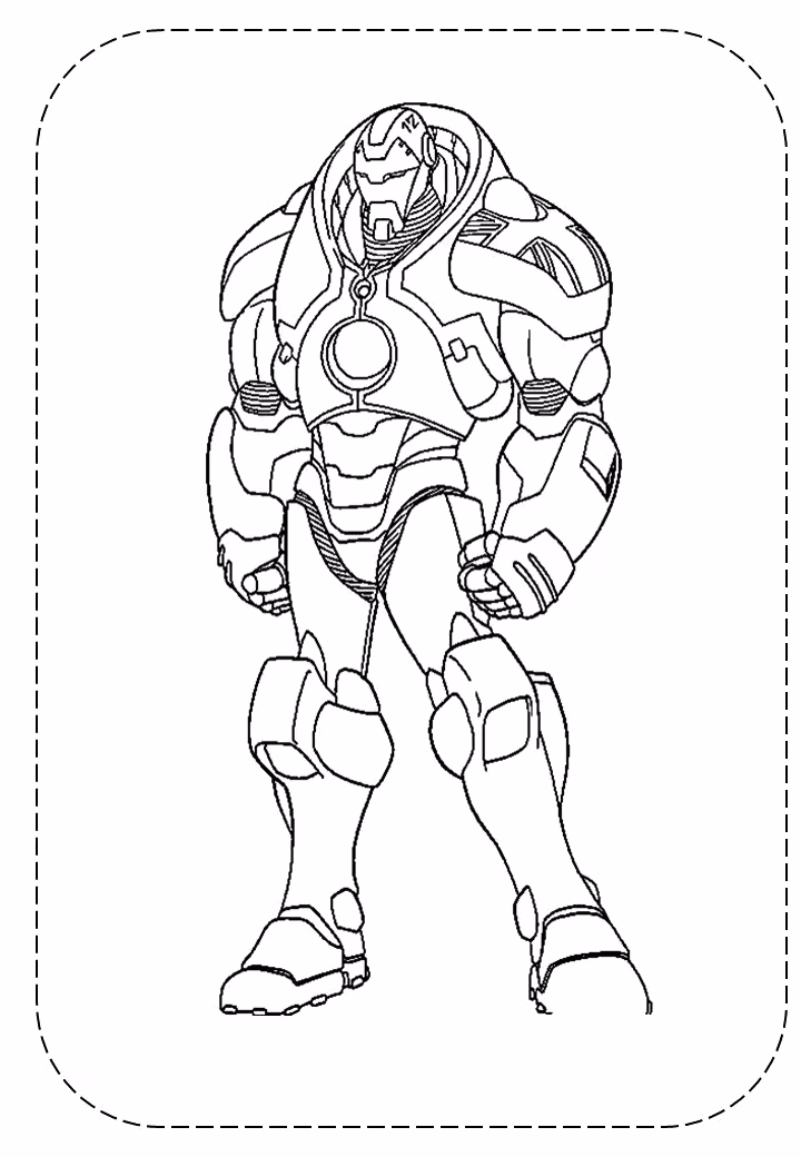 Homem de ferro para colorir — desenho para imprimir