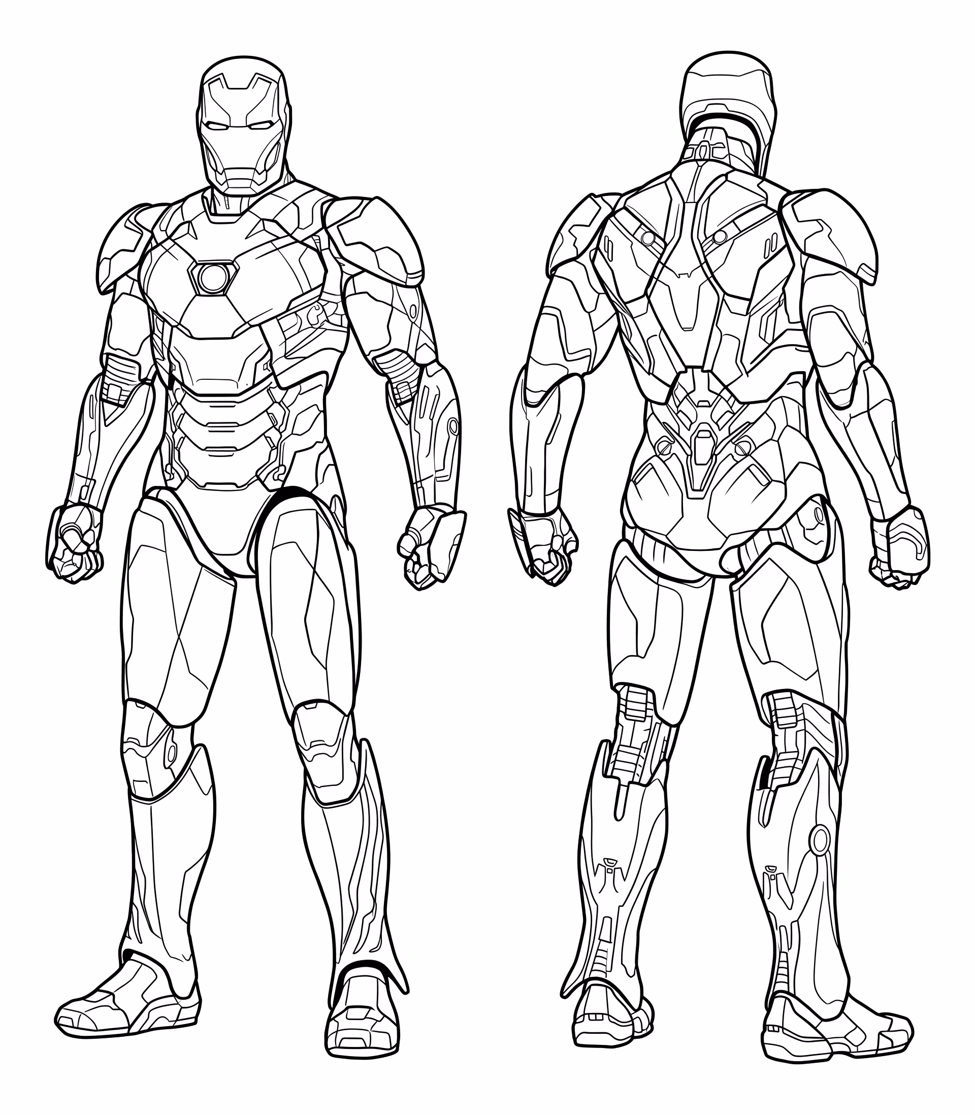 Homem de ferro para colorir — desenho para imprimir