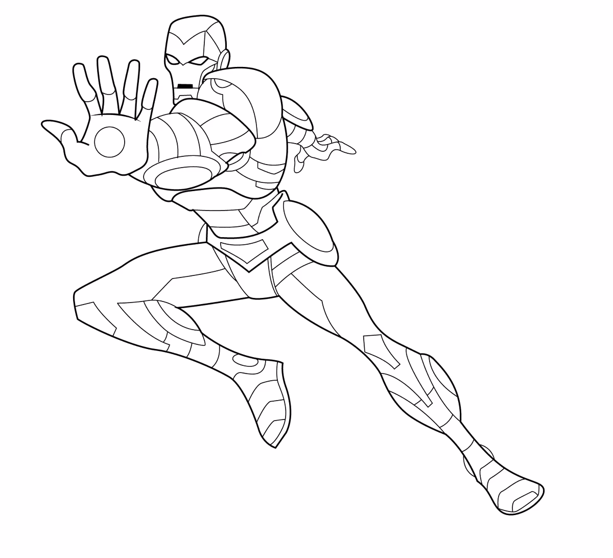 Homem de ferro para colorir — desenho para imprimir
