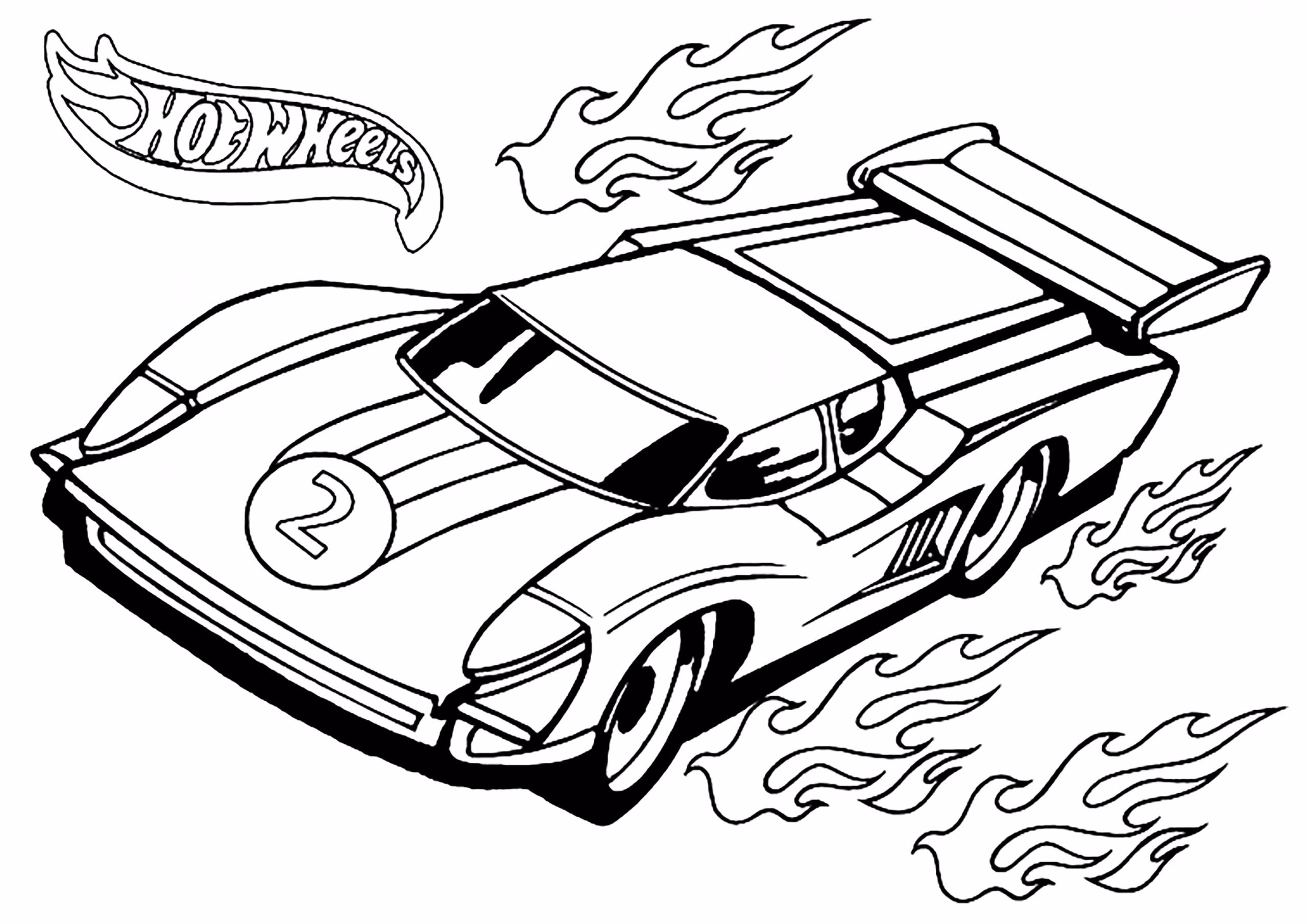 Hot wheels para colorir — desenho para imprimir