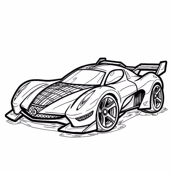 Hot wheels para colorir — desenho para imprimir