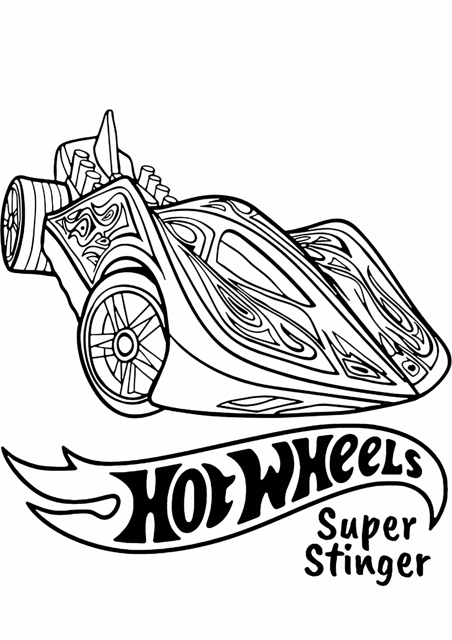 Hot wheels para colorir — desenho para imprimir