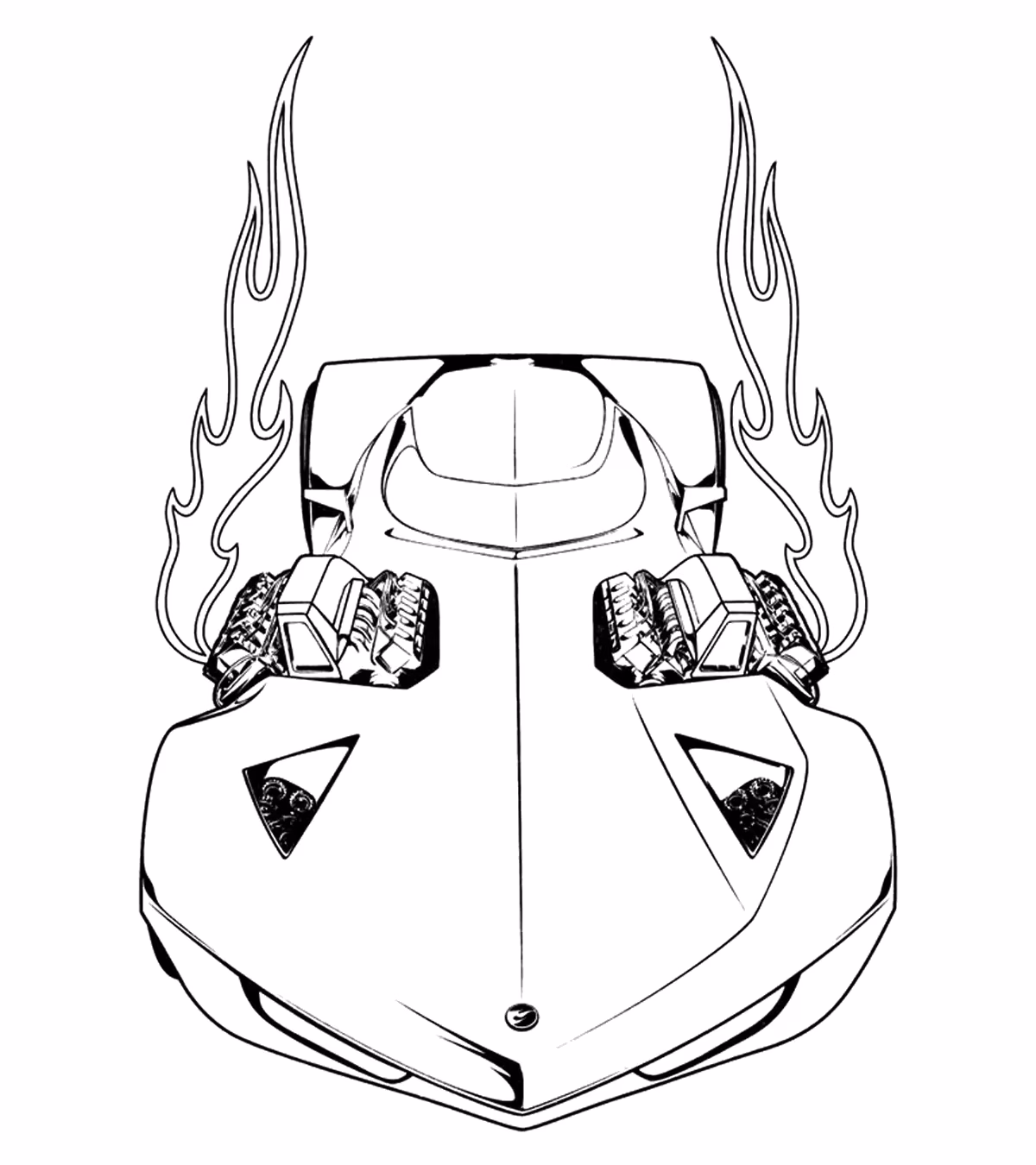Hot wheels para colorir — desenho para imprimir