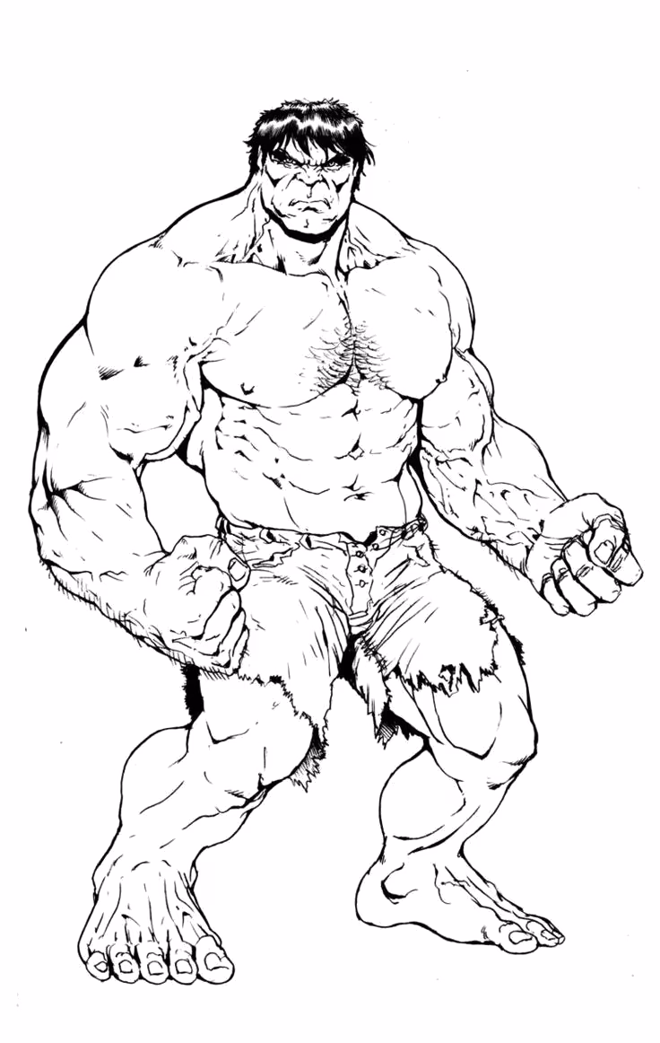 Hulk para colorir — desenho para imprimir