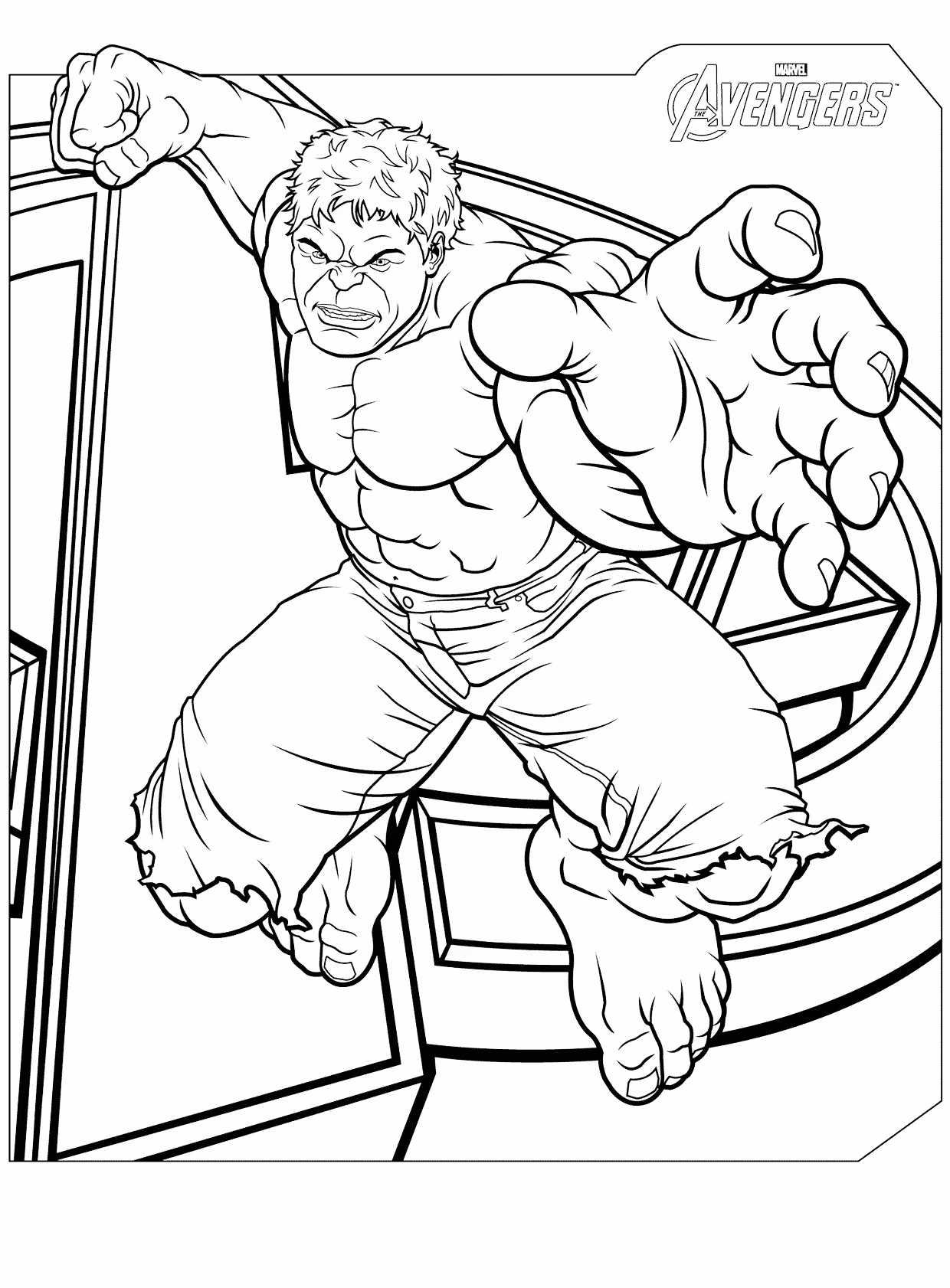 Hulk para colorir — desenho para imprimir