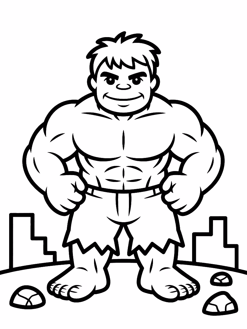 Hulk para colorir — desenho para imprimir