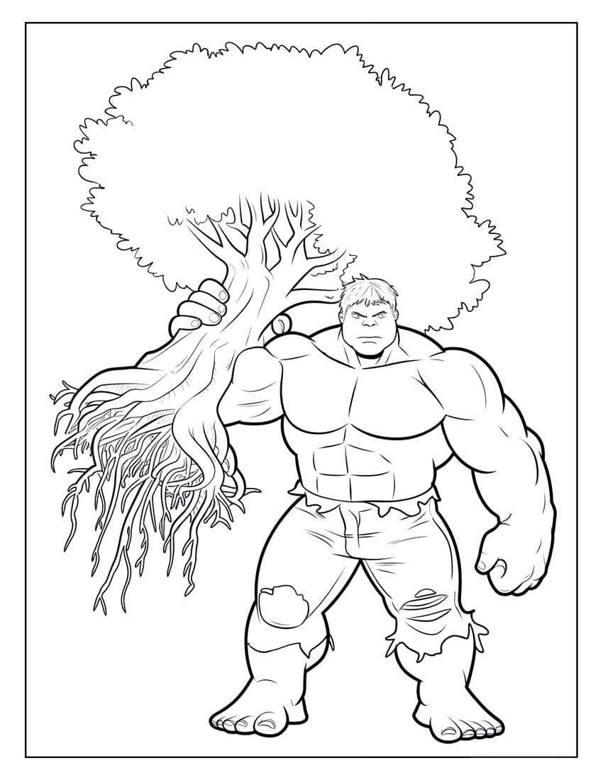 Hulk para colorir — desenho para imprimir