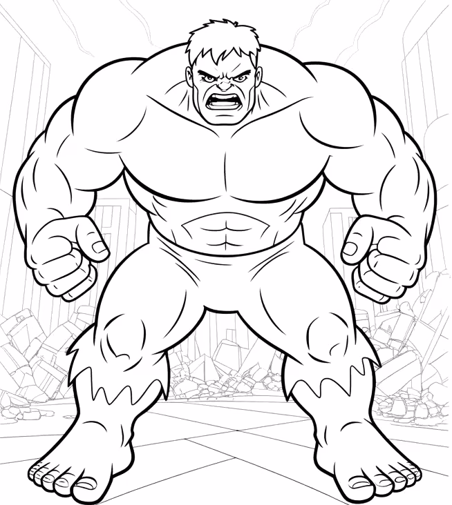 Hulk para colorir — desenho para imprimir