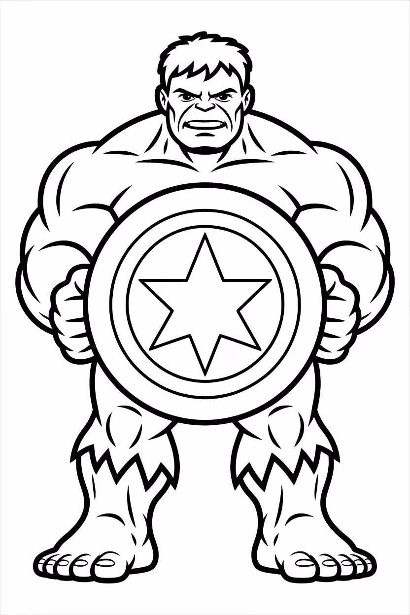 Hulk para colorir — desenho para imprimir