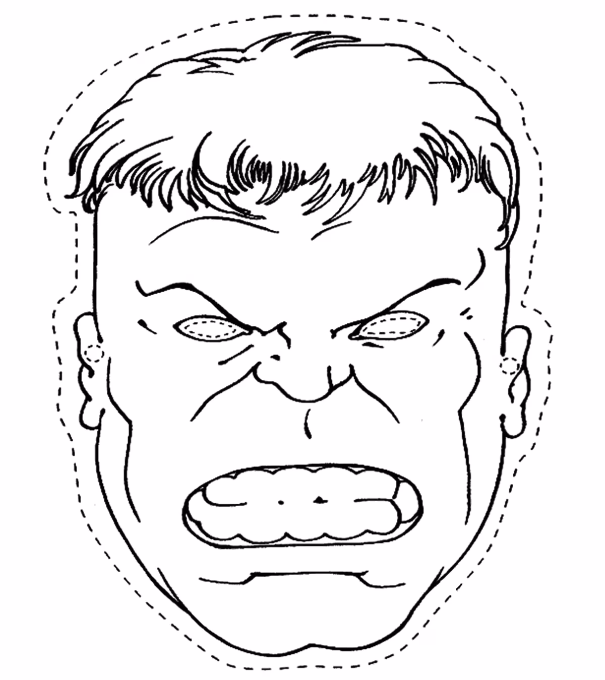 Hulk para colorir — desenho para imprimir