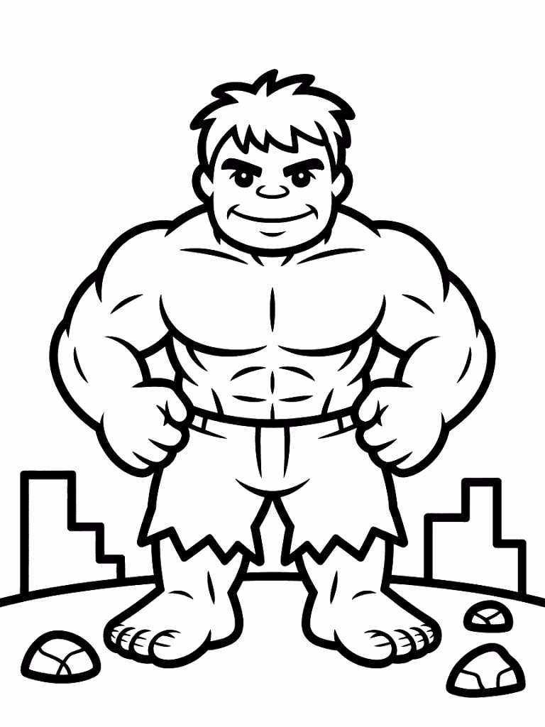 Hulk para colorir — desenho para imprimir
