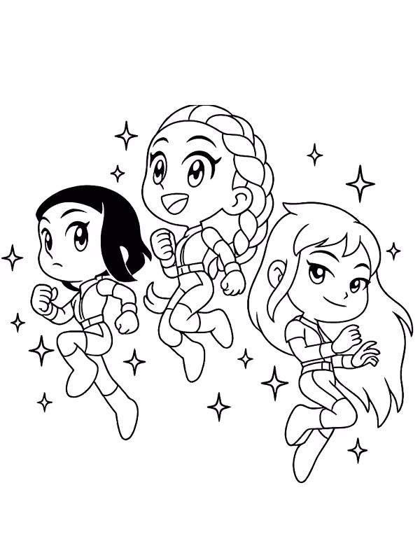 Huntrix para colorir — desenho para imprimir