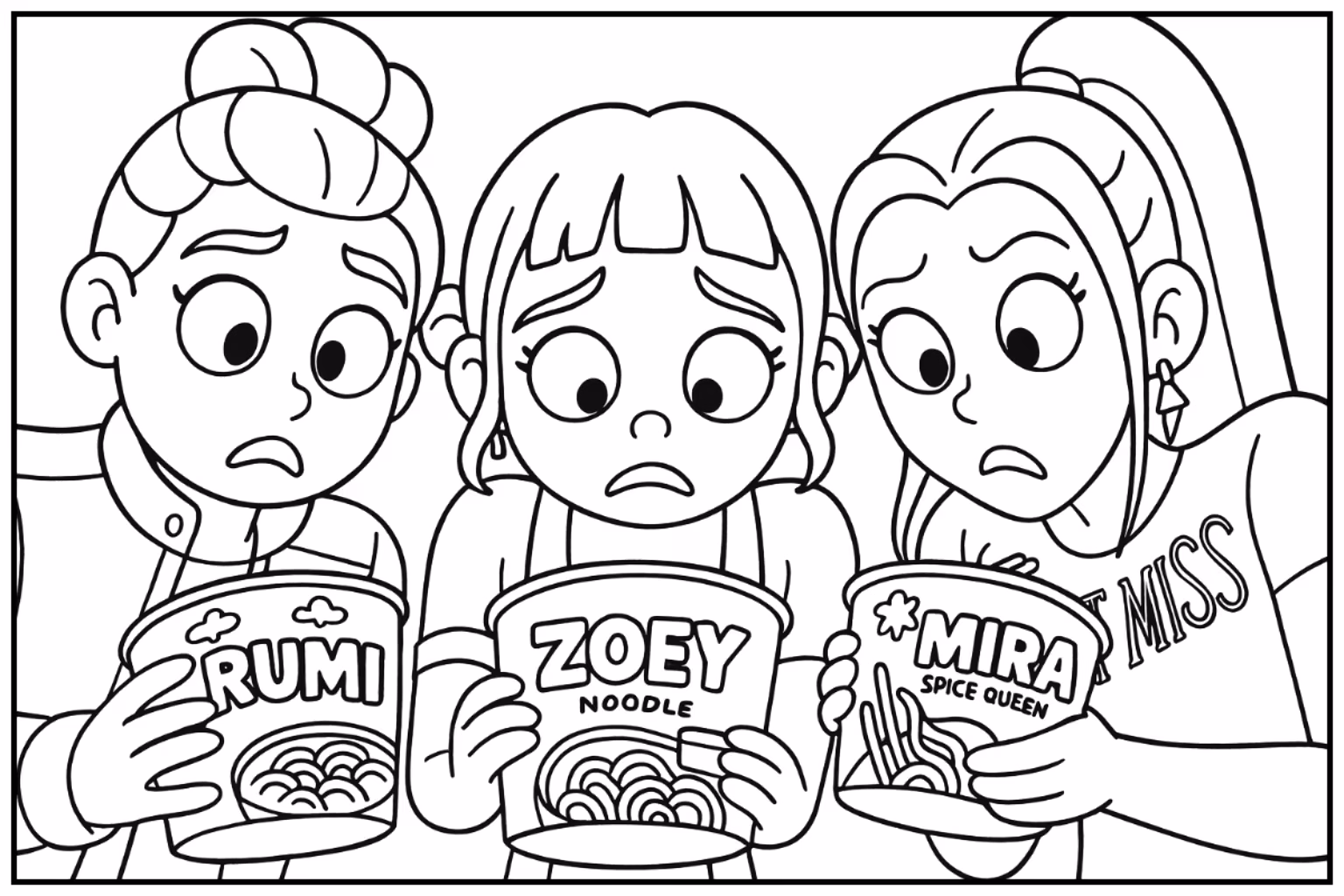 Huntrix para colorir — desenho para imprimir