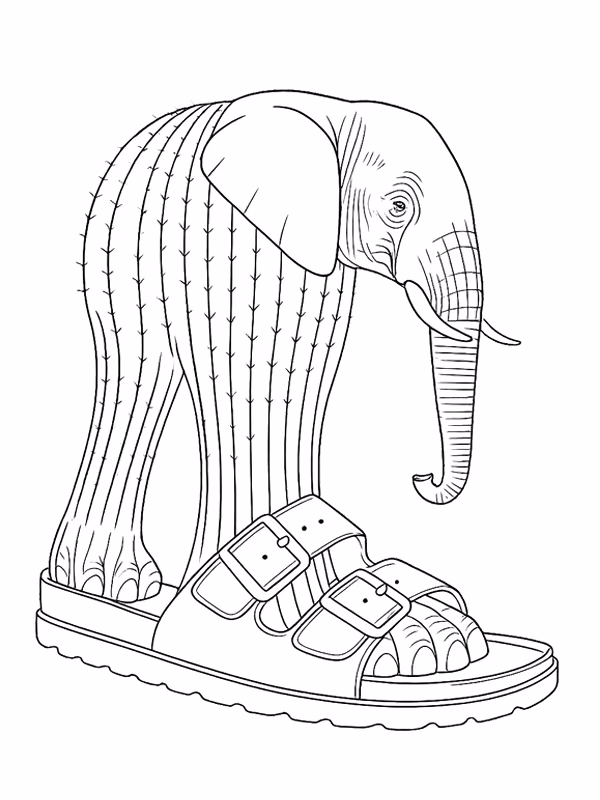 Italian brainrot para colorir — desenho para imprimir