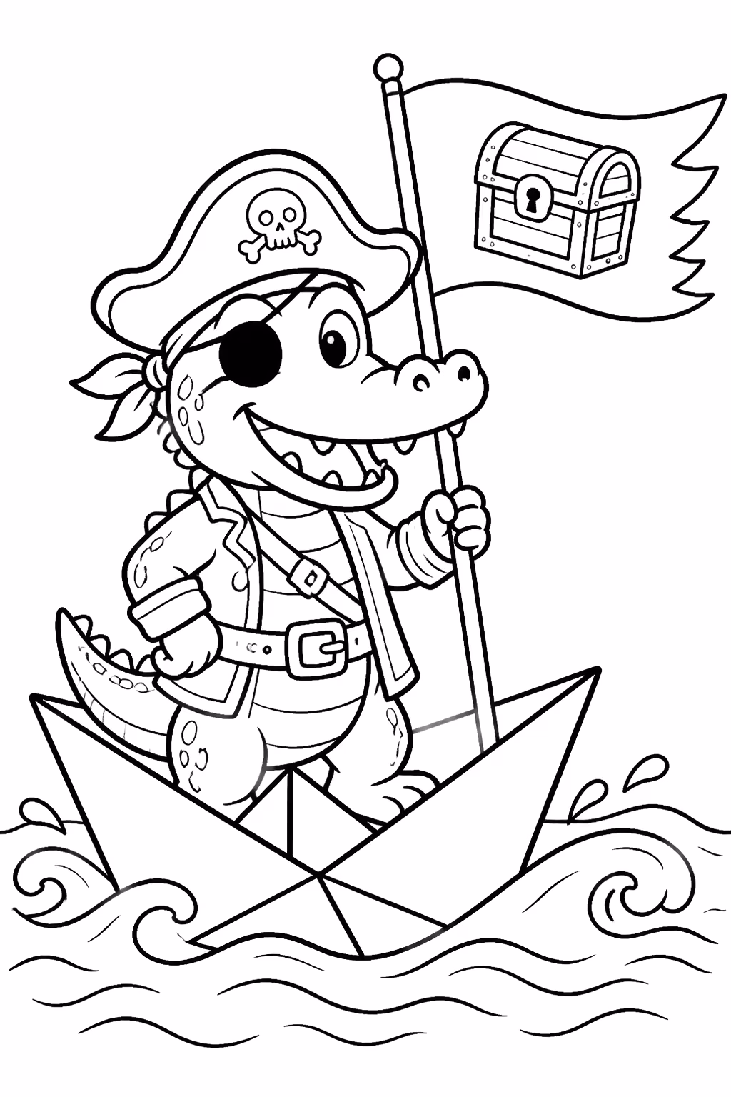 Jacare para colorir — desenho para imprimir