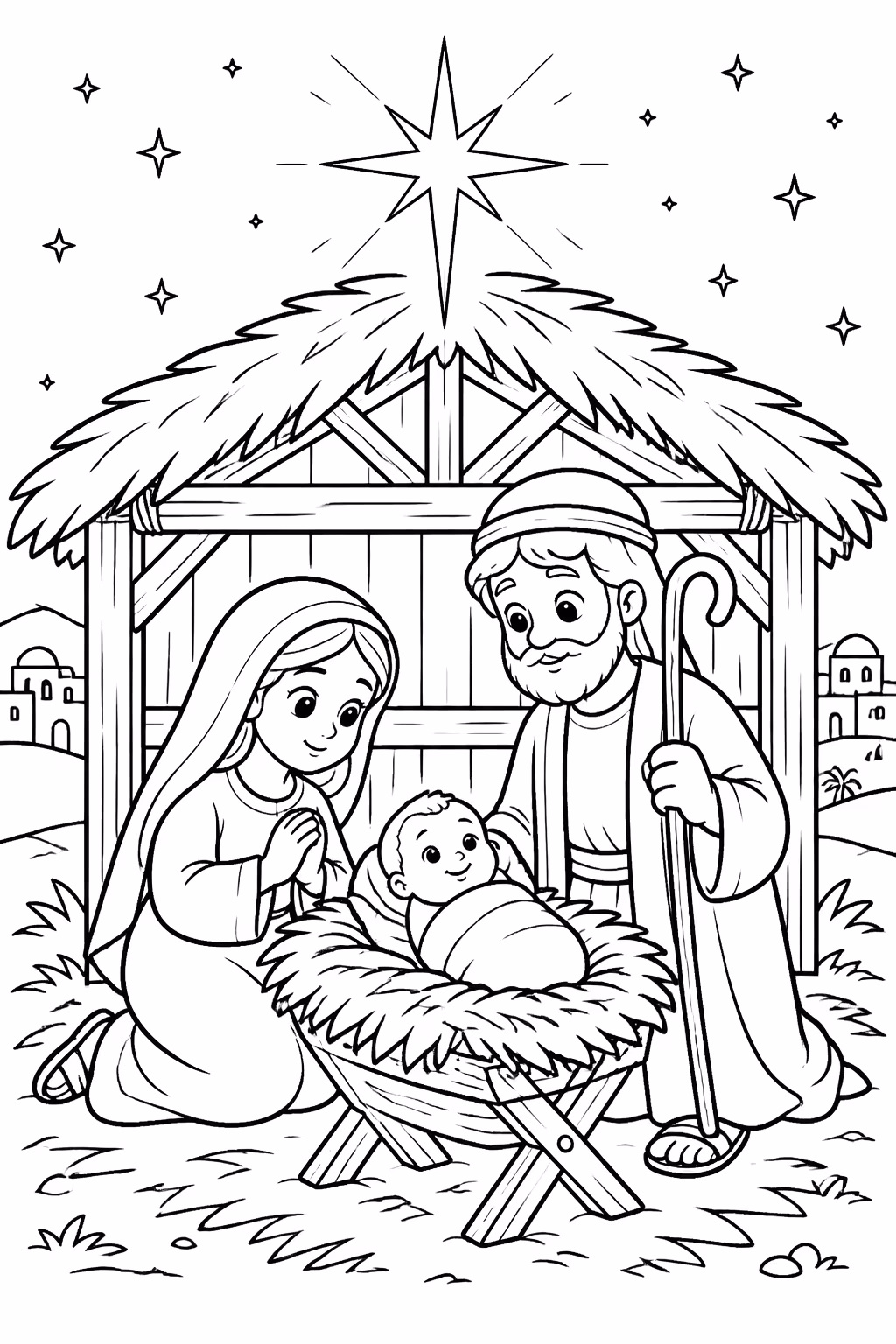 Jesus para colorir — desenho para imprimir