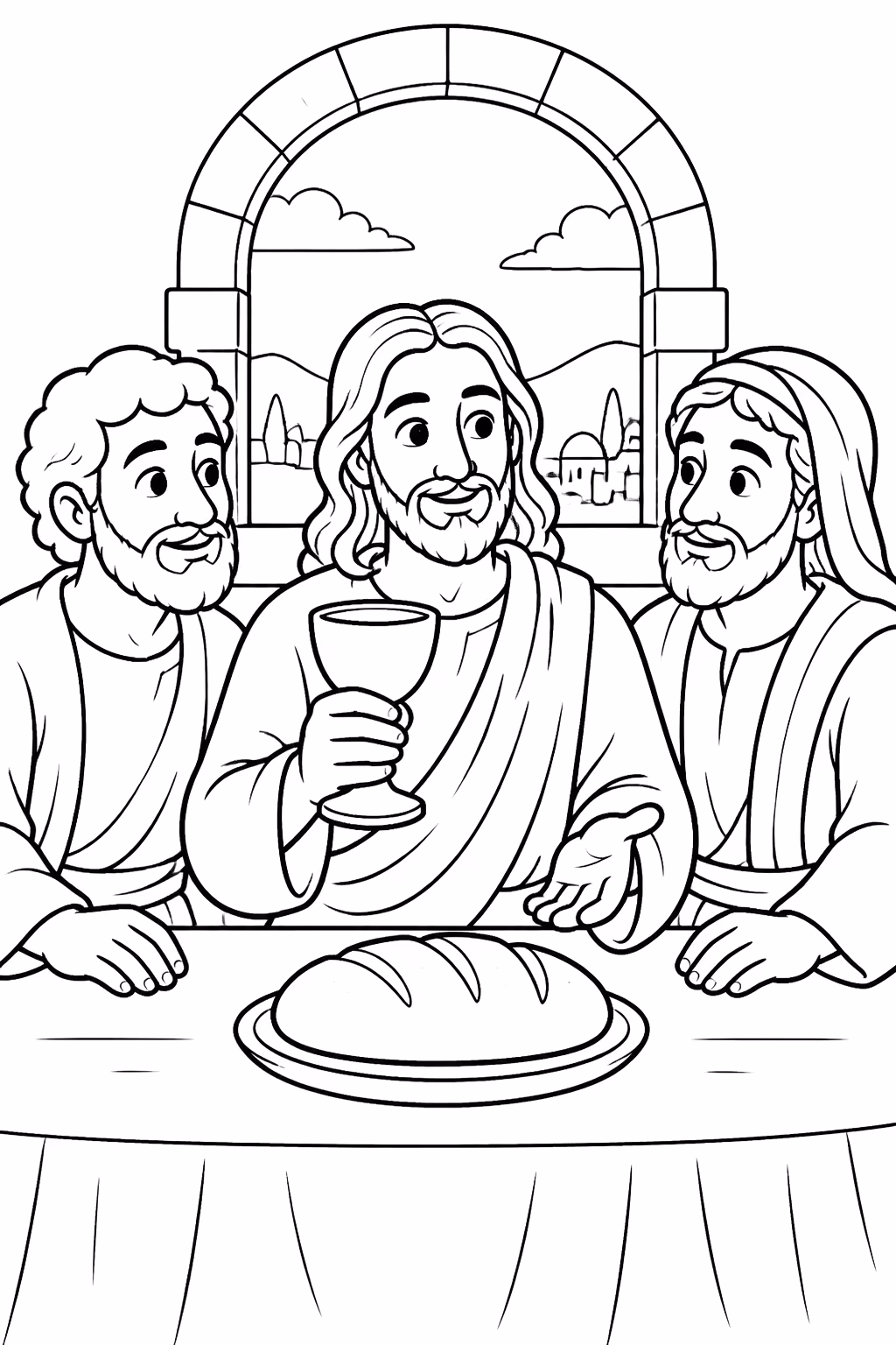 Jesus para colorir — desenho para imprimir