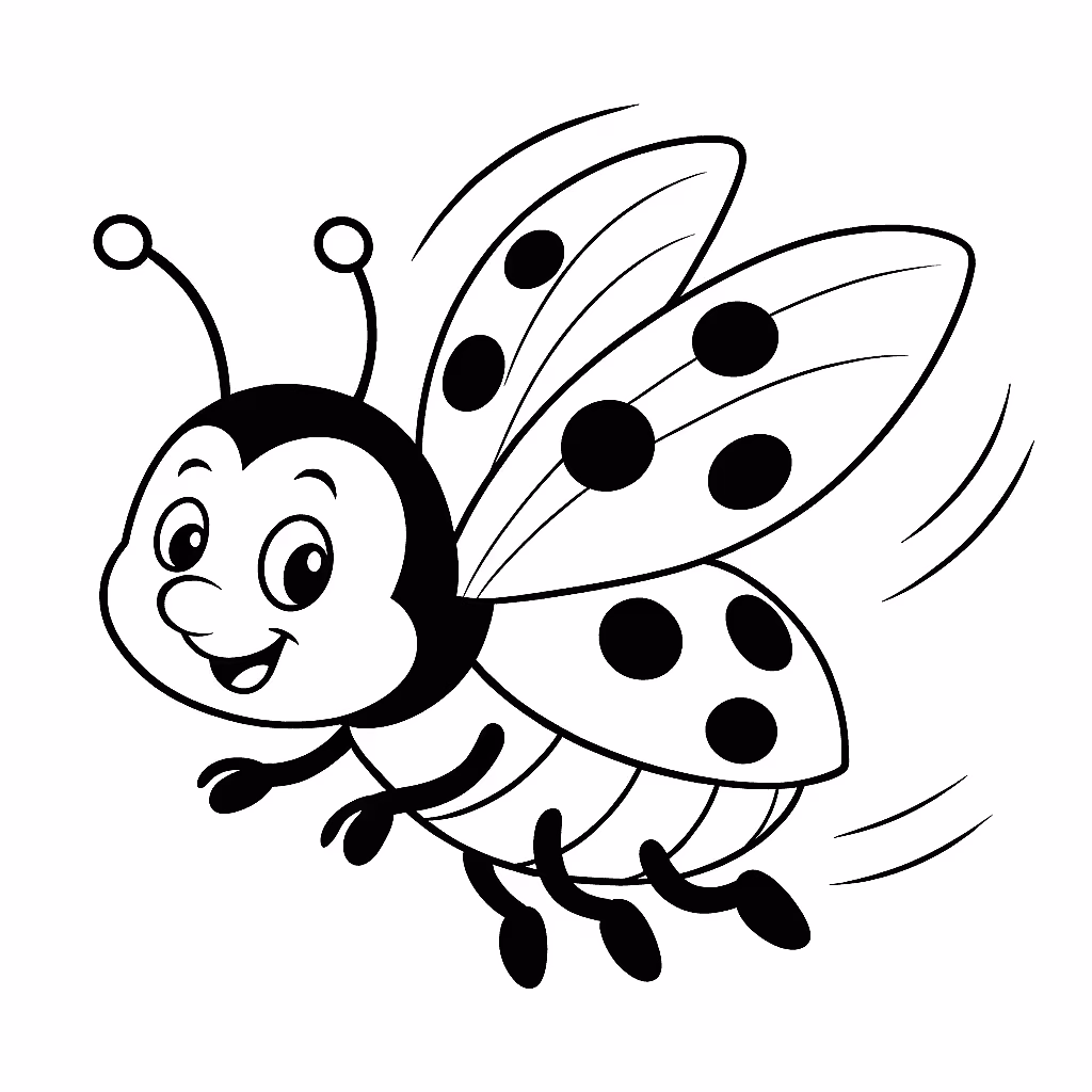 Joaninha para colorir — desenho para imprimir