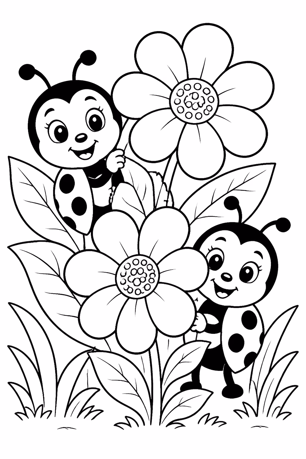 Joaninha para colorir — desenho para imprimir