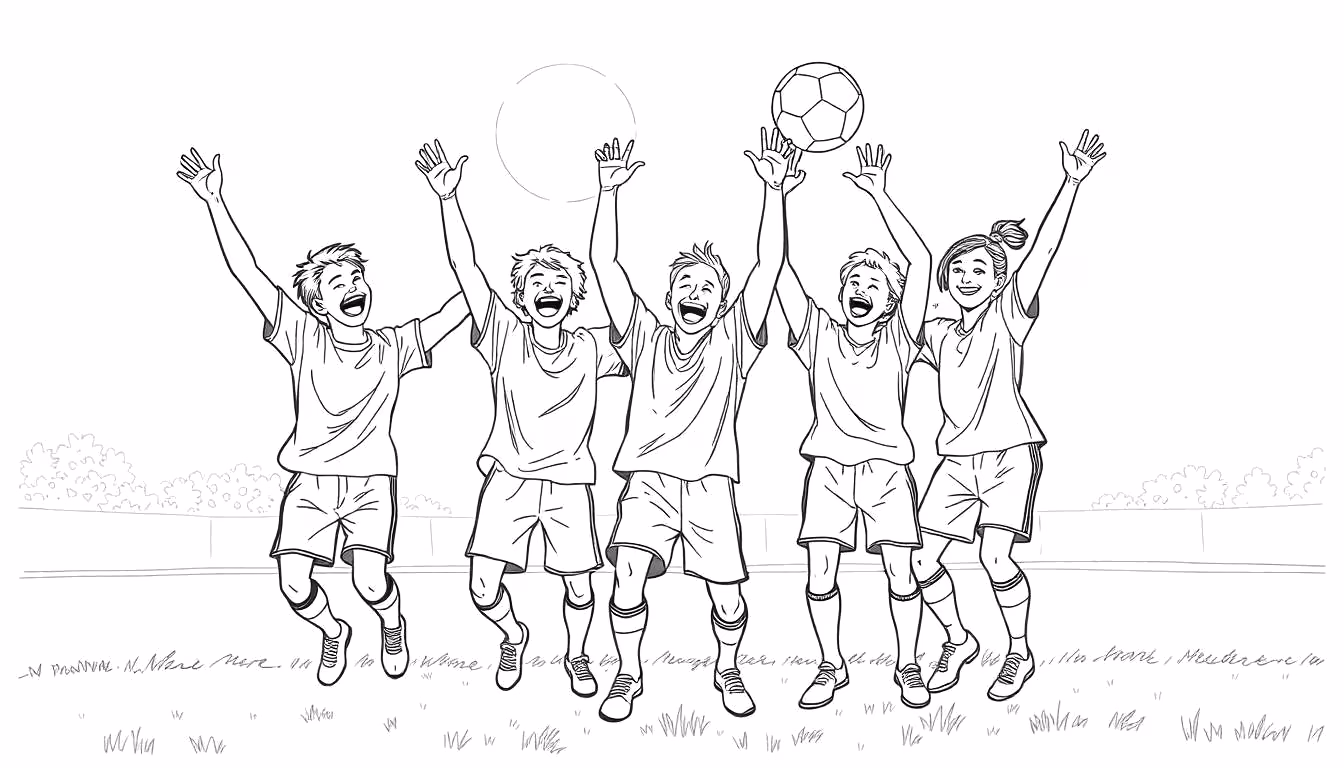 Jogadores para colorir — desenho para imprimir