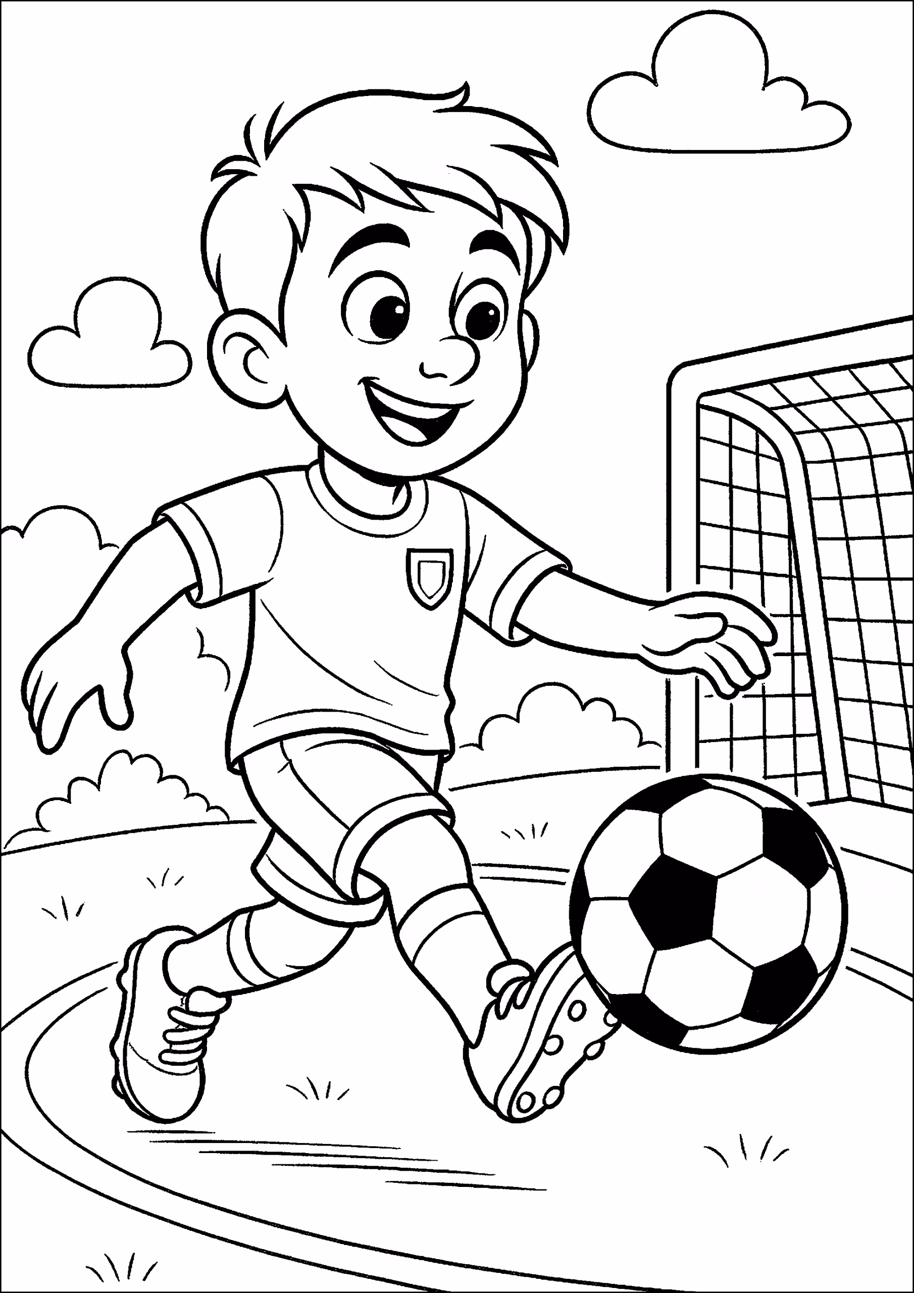 Jogadores para colorir — desenho para imprimir