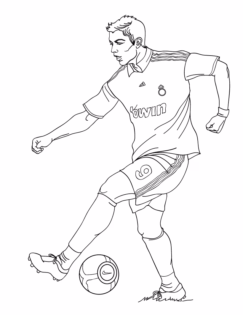 Jogadores para colorir — desenho para imprimir
